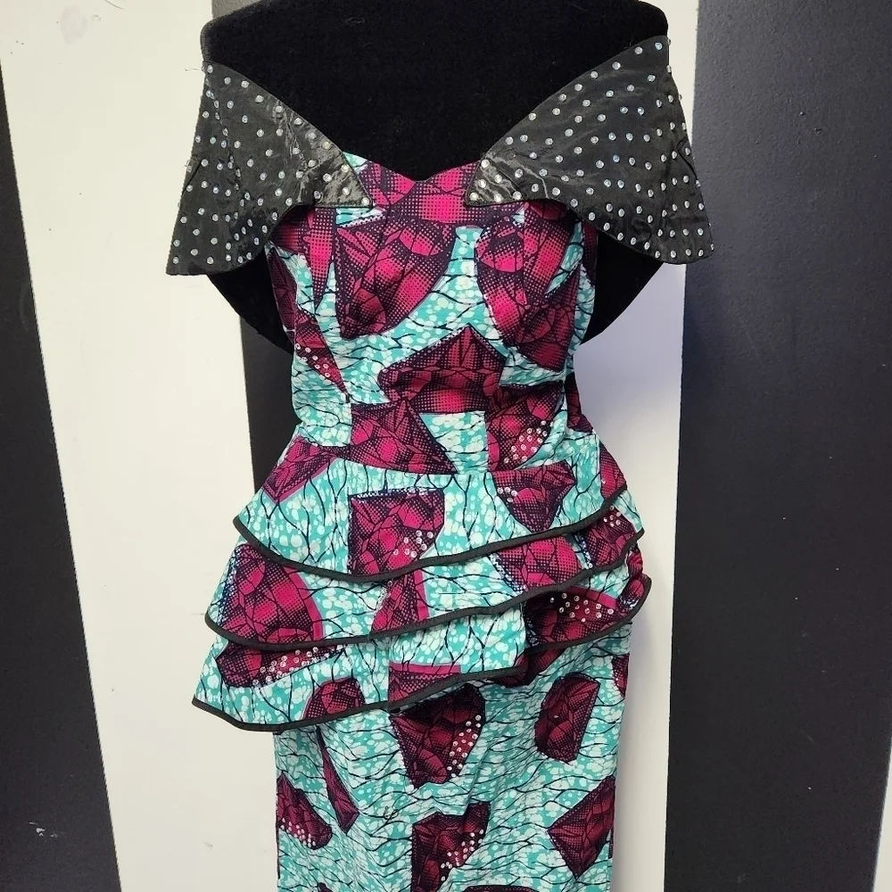 Funky abstract vintage dress - Picture 2 of 6